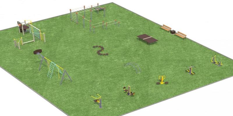 Дизайн проект спортплощадки разновозрастной  в Воронеже