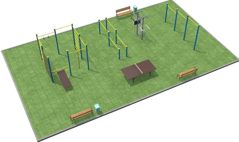 Проект спортплощадки 170 метров в Воронеже в Воронеже