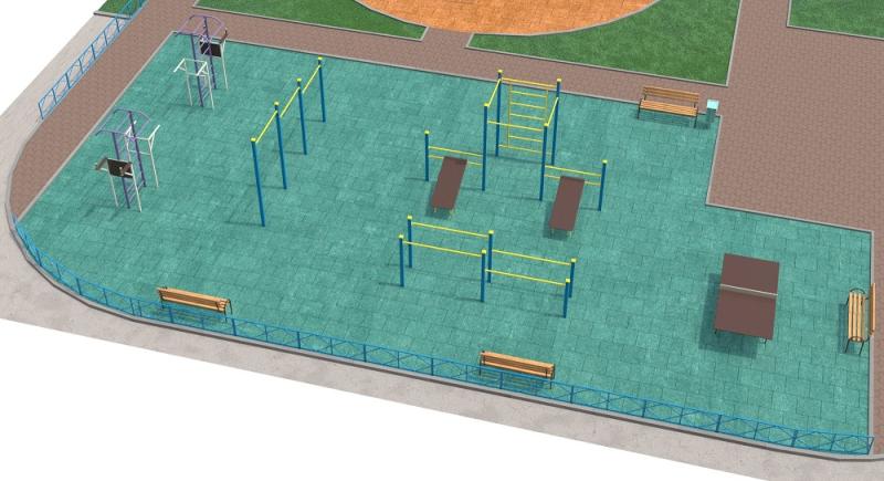 Проект спортивной площадки с столом теннисным в Воронеже