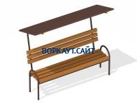 Лавочка под навесом МАФ 1607 в Воронеже