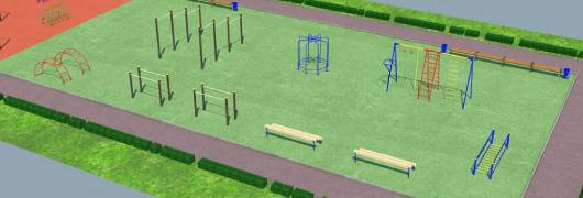 Проект детско-спортивной площадки для школы - детсада в Воронеже