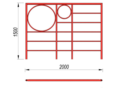 Шведская стенка с кольцами МАФ 3502 в Воронеже