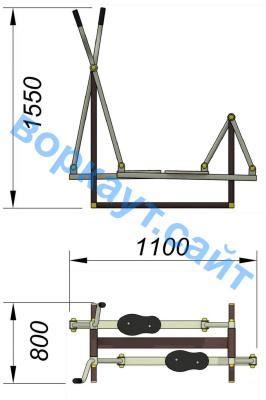 Уличный тренажер "Лыжник" УТ 008 в Воронеже