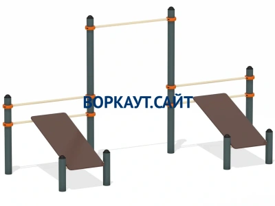 Воркаут с турником и двойной скамьей для пресса ВС-28 в Воронеже