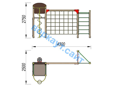 Детский спортивный комплекс Игровой ДСК 3111 в Воронеже Детский спортивный комплекс Игровой ДСК 3111 в Воронеже