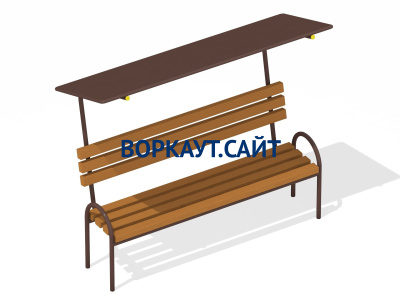 Лавочка под навесом МАФ 1607 в Воронеже