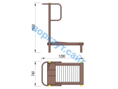 Уличный тренажер Беговая дорожка УТ 009 в Воронеже