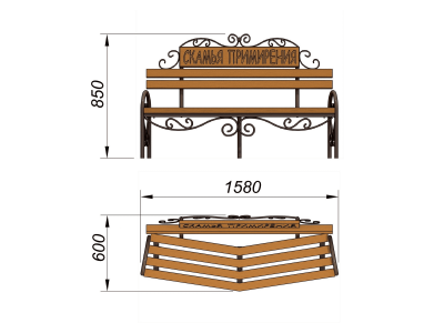Скамья примирения МАФ 1610 в Воронеже