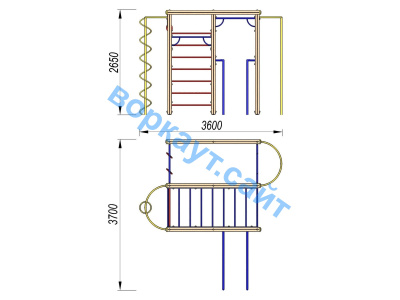 Детский спортивный комплекс Гимнастический ДСК 3107 в Воронеже