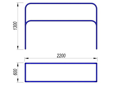 Брусья разновысокие МАФ 3531 в Воронеже