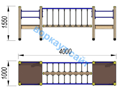 Детский спортивный комплекс Мост ДСК 3113 в Воронеже