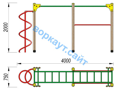 Детский спортивный комплекс ДСК 3104 в Воронеже