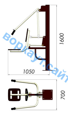 Уличный тренажер "Жим от груди" УТ 002 в Воронеже