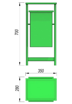 Урна с крышкой МАФ 1631 в Воронеже