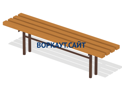 Лавочка без спинки МАФ 1601 в Воронеже