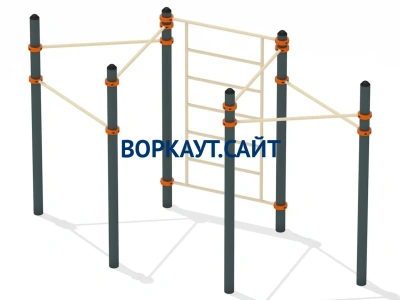 Воркаут турник разноуровневый с шведской стенкой ВС-25 в Воронеже