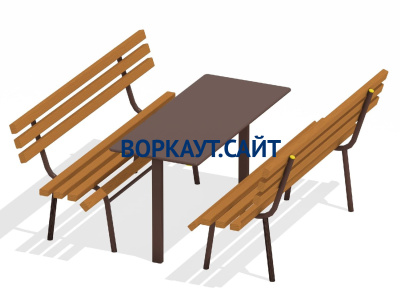 Дачный комплект из 2 лавочек и стола МАФ 1620 в Воронеже