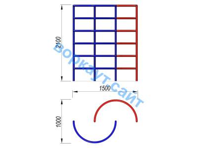 Шведская стенка полукруглая ДСК 3503 в Воронеже